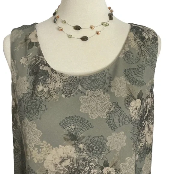 R&M Richards Vintage One Piece Dress Sz 16 Petite - Picture 9 of 11